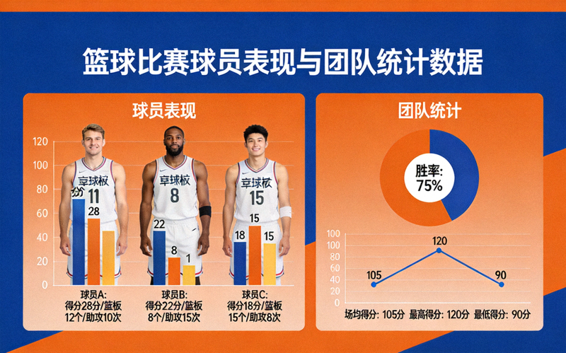 篮球比赛球员表现与团队统计数据可视化